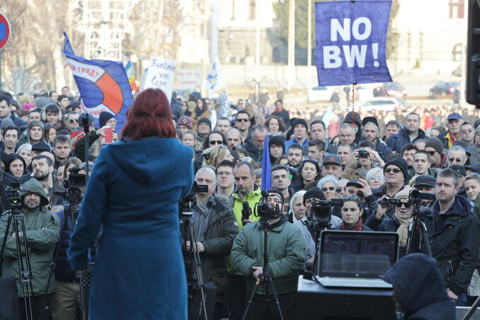 A Ne fojtsuk meg Belgrádot szerdai tüntetése (Beta)