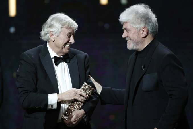 Paul Verhoeven és Pedro Almodovar (Fotó: Beta/AP)