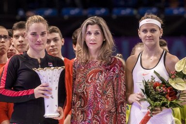 Babos Tímea, Szeles Mónika és Lucie Safarova (kép: MTI)
