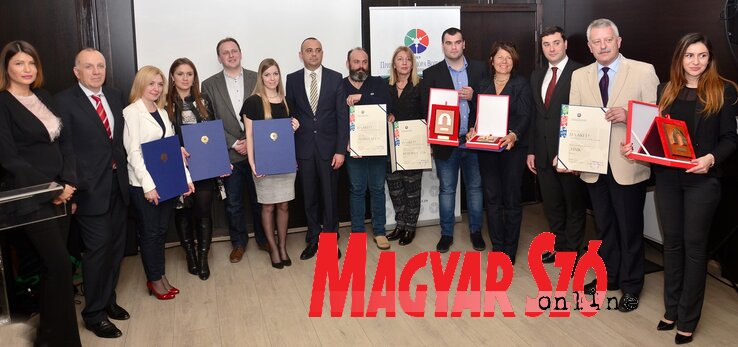 A díjazottak, akik hozzájárultak Vajdaság idegenforgalmának fejlesztéséhez (Fotó: Dávid Csilla)