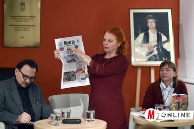 A Magyar Szó stábja egy korábbi fellépésén (Ótos András felvétele)