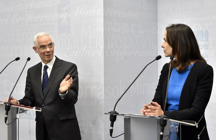 Balog Zoltán és Sophie Karmasin (Fotó: MTI)