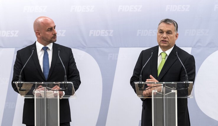 Menyhárt József és Orbán Viktor (Fotó: MTI)