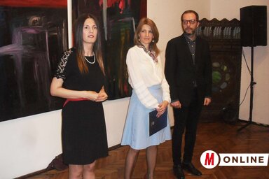 Nela Tonković, Miroslava Babić és Dimitrije Tadić a kiállításmegnyitón (Fotó: Lukács Melinda)