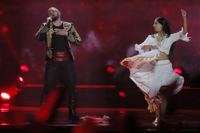Pápai Joci fellépése az Eurovíziós Dalfesztiválon (Fotó: Beta/AP)