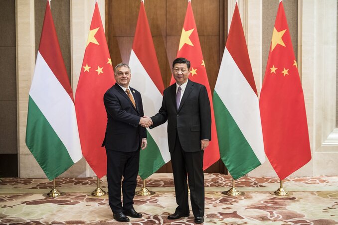 A Pekingben tartózkodó Orbán Viktor kormányfőt fogadta Hszi Csin-ping kínai elnök (MTI-fotó)