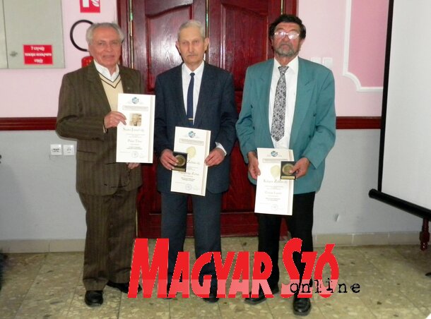 A díjazottak: Pekár Tibor, Nagygyörgy Zoltán és Gulyás László (Benedek Miklós felvétele)