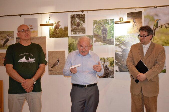 Gergely József, Vuko Laban és Predrag Popović a kiállítás megnyitóján