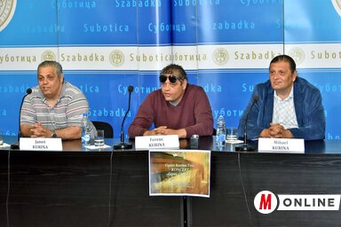 A Kurina trió: János, Ferenc és Michael a sajtótájékoztatón (Fotó: Gergely Árpád)
