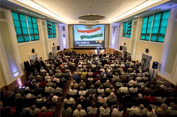 Kövér László előadása Pécsen (Fotó: MTI)