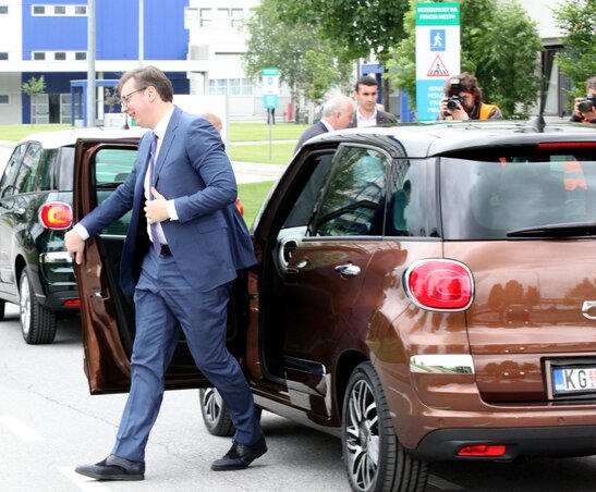 Kiváló az új 500L – jelentette ki Vučić a próbavezetést követően (Fotó: Beta)