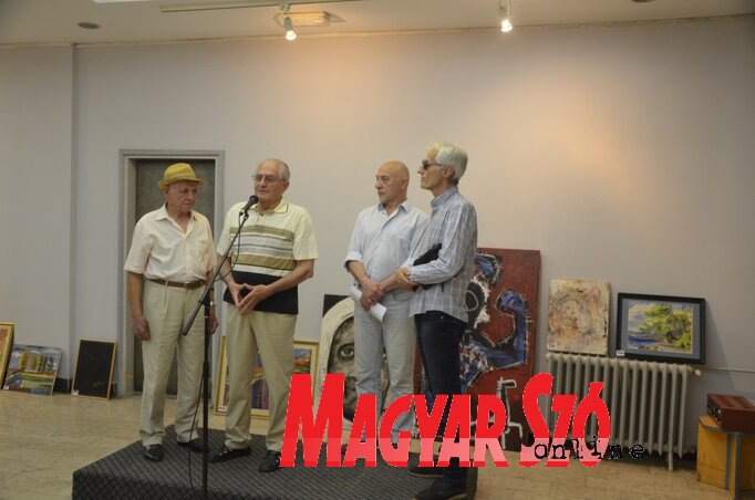 Kerekes Sándor, Boros György, Mile Tasić és Đuro Maravić (Fotó: Paszterkó Erika) Kerekes Sándor, Boros György, Mile Tasić és Đuro Maravić (Fotó: Paszterkó Erika)