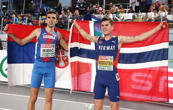 Bibić a táv korszakos nagysága, Ingebrigtsen mellé állhatott fel a dobogóra (Fotó: European Athletics) Bibić a táv korszakos nagysága, Ingebrigtsen mellé állhatott fel a dobogóra (Fotó: European Athletics)