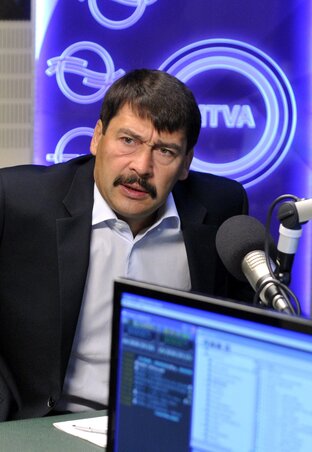 Áder János a rádióban (Fotó: MTI)