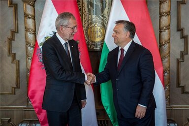 Alexander van der Bellen és Orbán Viktor (Fotó: MTI)