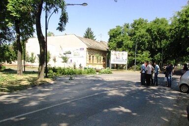 Ide épül a körforgalom (Fotó: Fekete J. József)