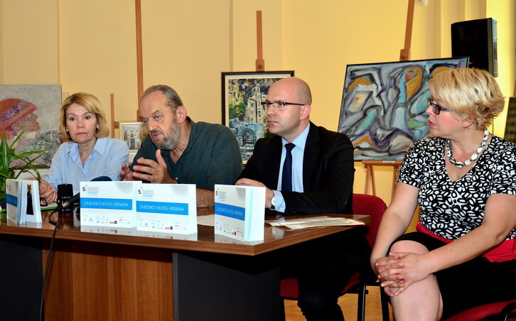 Ökrész Rozália, Đorđe Vukmirović, Dalibor Rožić és Nataša Heror (Fotó: Dávid Csilla) Ökrész Rozália, Đorđe Vukmirović, Dalibor Rožić és Nataša Heror (Fotó: Dávid Csilla)