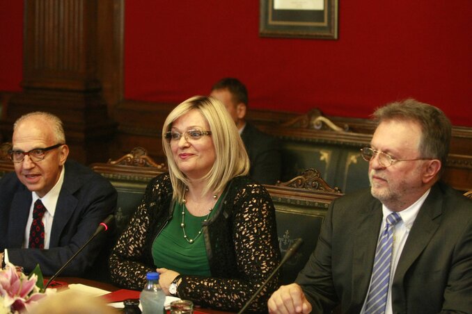 Szerbia küldöttségét Jorgovanka Tabaković bankkormányzó vezette (Fotó: Beta)