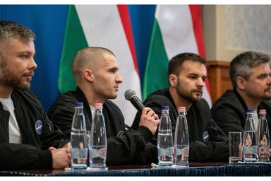 Schlégl Ádám, Cserényi Gyula, Kapu Tibor és Szakály András (Fotó: MTI/KKM)