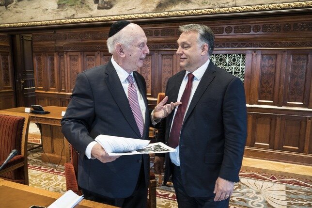Arthur Schneier és Orbán Viktor (Fotó. MTI)