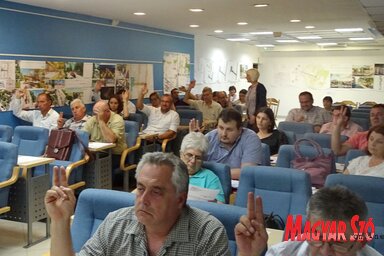A csatornahasználati díjszabásról szavaznak a képviselők (Góbor Béla felvétele)