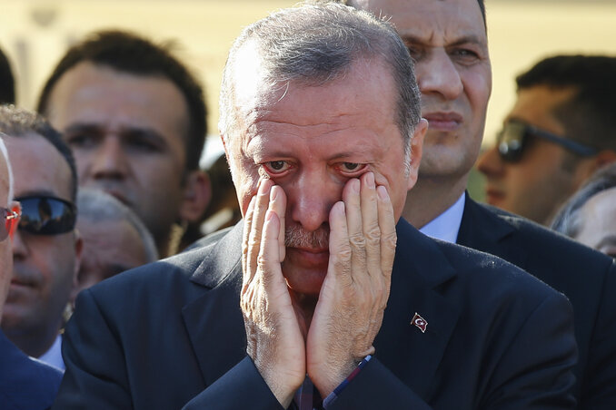 Recep Tayyip Erdogan török elnök (Fotó: Beta/AP)