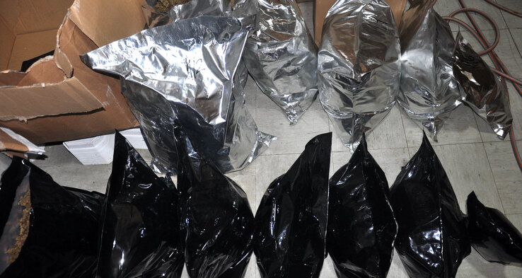 Az újabb akció során lefoglalt 385 kilónyi kábítószer egy része (Fotó: Beta)