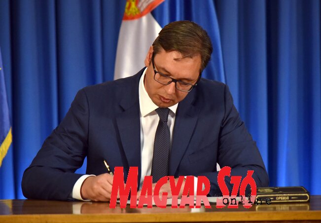 Aleksandar Vučić: A koszovói kérdést csupán a szerbiai politikai színtér szereplői közötti párbeszéddel lehet megoldani (Ótos András felvétele)