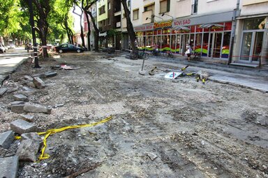 A fölújításra váró belvárosi parkoló (Fotó: Fekete J. József)