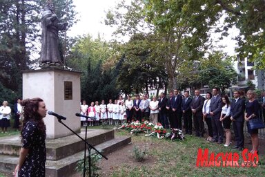 Ünnepség a moholi Szent István-szobornál (fotó: Csincsik Zsolt)