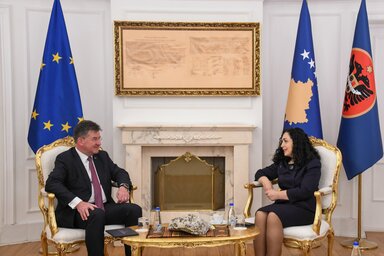 Lajčák és Osmani a párbeszédről tárgyalt (Fotó: president-ksgov.net)