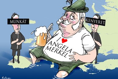 (Léphaft Pál karikatúrája)