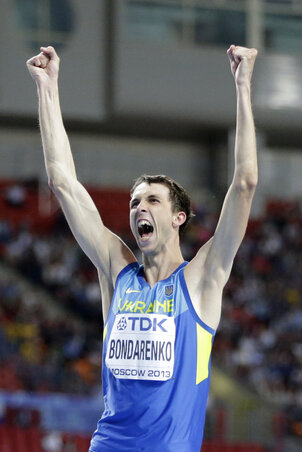 Bogdan Bondarenko a világcsúcsot is megpróbálta, de az aranyéremmel is elégedett volt (Fotó: Beta/AP) Bogdan Bondarenko a világcsúcsot is megpróbálta, de az aranyéremmel is elégedett volt (Fotó: Beta/AP)