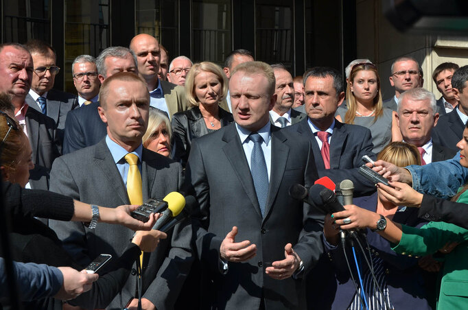 Dragan Đilas: Januárban kezdtünk érdeklődni, hogyan lehet az, hogy kizárólag a DP tagjai gyanúsak (Fotók: Ótos András)