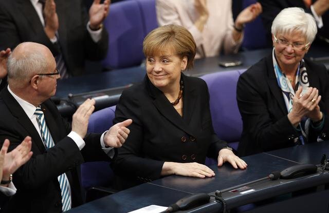 Harmadszor választották meg kancellárnak: Angela Merkel (Fotó: Beta/AP) Harmadszor választották meg kancellárnak: Angela Merkel (Fotó: Beta/AP)