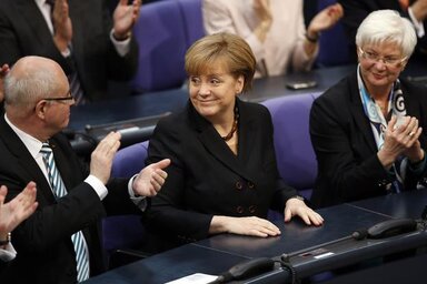 Harmadszor választották meg kancellárnak: Angela Merkel (Fotó: Beta/AP)