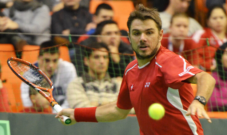 Stanislas Wawrinka négy játszmában nyert Dušan Lajović ellen (Fotó: Ótos András)