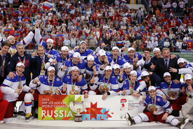 A világbajnok orosz csapat (Fotó: Beta/AP)
