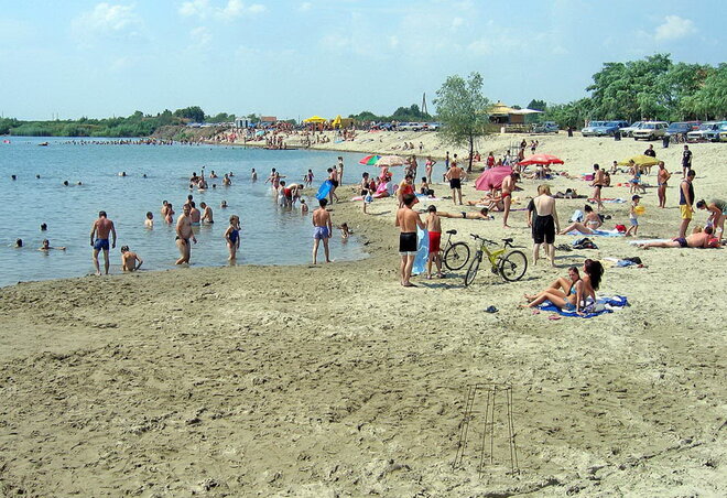 A nagybecskerekiek kedvelt strandja (Fotó: Kecskés István)