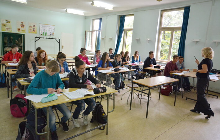 A most megnyílt osztály diákjai (Fotó: Gergely József)