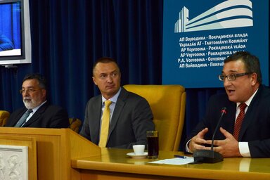 Slaviša Grujić, Bojan Pajtić és Nyilas Mihály (Fotó: Dávid Csilla)