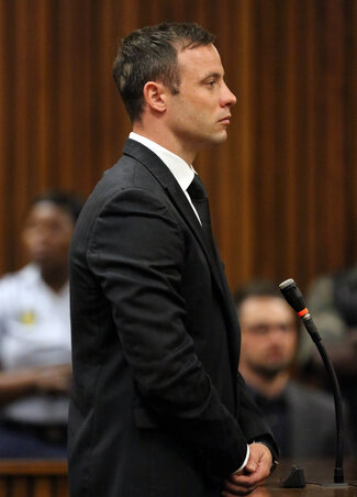 Oscar Pistorius az ítélethirdetéskor (Fotó: Beta/AP)