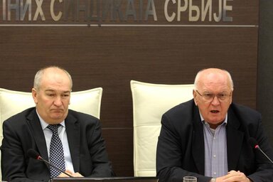 Ljubisav Orbović és Branislav Čanak (Fotó: Beta)