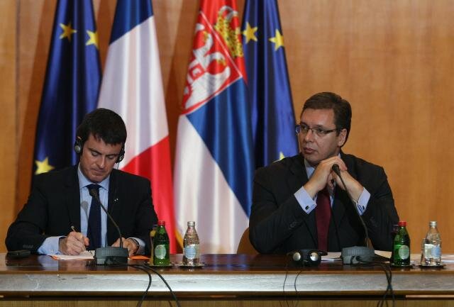 A francia és a szerb miniszterelnök (Fotó: Tanjug)