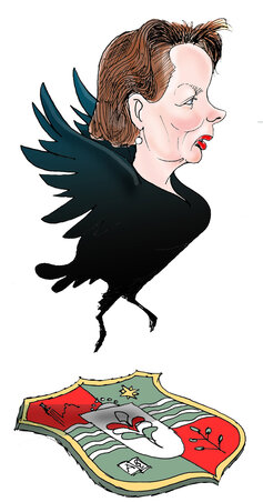 Léphaft Pál karikatúrája Léphaft Pál karikatúrája