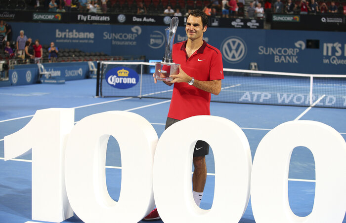 Federer 1000. győzelme (Fotó: Beta/AP)