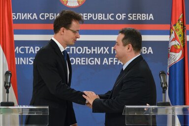 Szijjártó Péter és Ivica Dačić (Fotók: Ótos András)