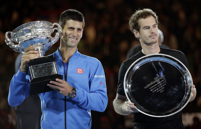 oković és Murray a serlegekkel (Fotó: Beta/AP) oković és Murray a serlegekkel (Fotó: Beta/AP)