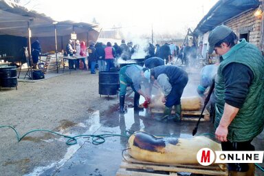 Javában serénykednek böllérek