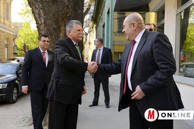 Kövér Lászlót Pásztor István fogadta Szabadkán (Fotó: Molnár Edvárd)